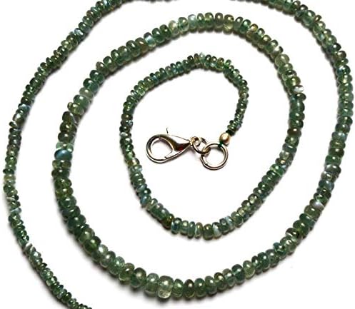 Very Very Rare Natural Gem Alexandrite Chrysoberyl Smooth 3 to 5MM Rondelle Beads Necklace 18