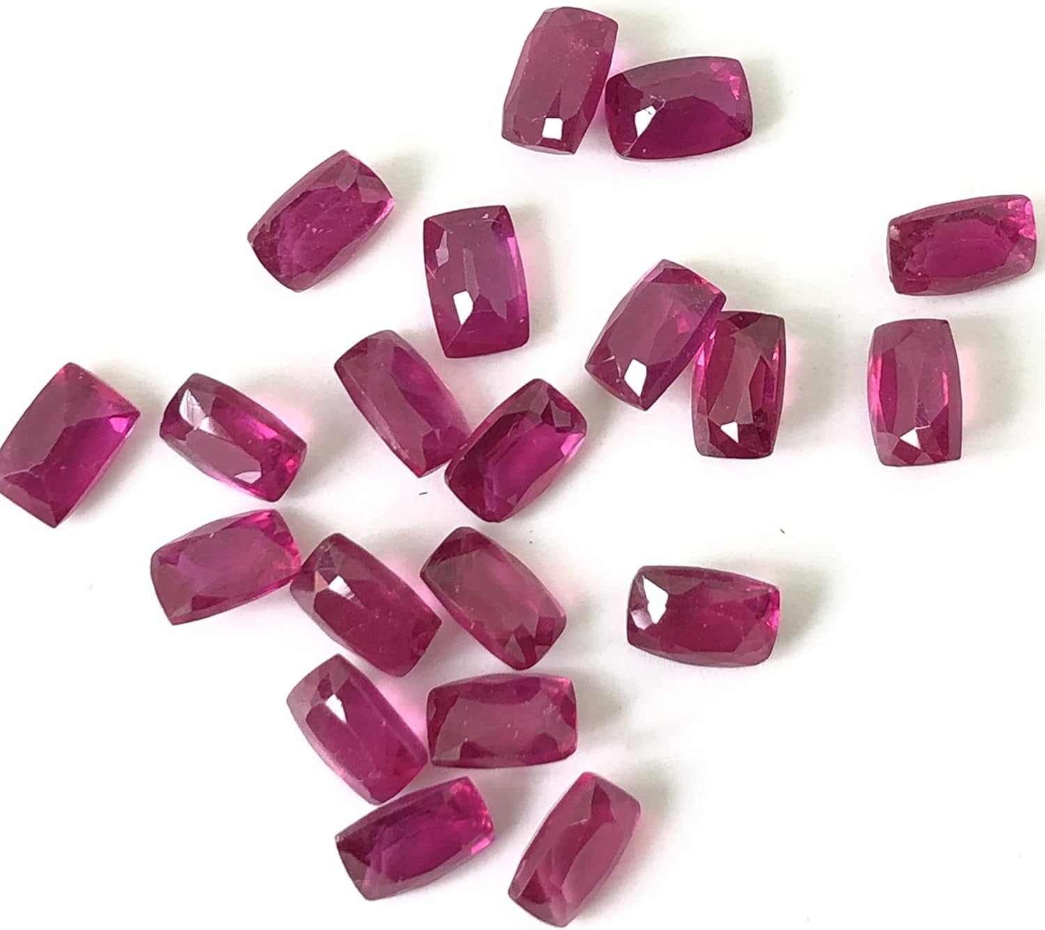Madagascar Luster Ruby Cushion Shape Cut Faceted Loose Gemstone Size 4x3 mm, 5x3 mm, 5x4 mm, 6x4 mm, 7x5 mm, 8x6 mm, 9x7 mm, 10x8 mm, 11x9 mm & 12x10 mm Top Quality All Matching Ruby For Making Jewelry, Price For 1 Piece.