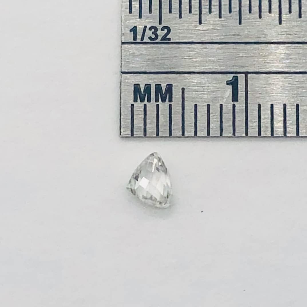 0.24cts Natural White Diamond Tabiz Briolette Bead 10617D for Jewelry Making