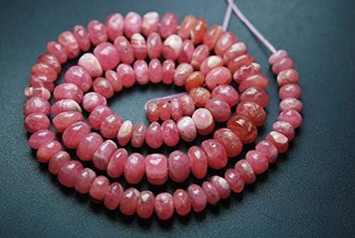16 Inch Full Strand,AAA Quality,Super Rare Rhochrosite Smooth Rondelles,5-6mm Code-HIGH-65204