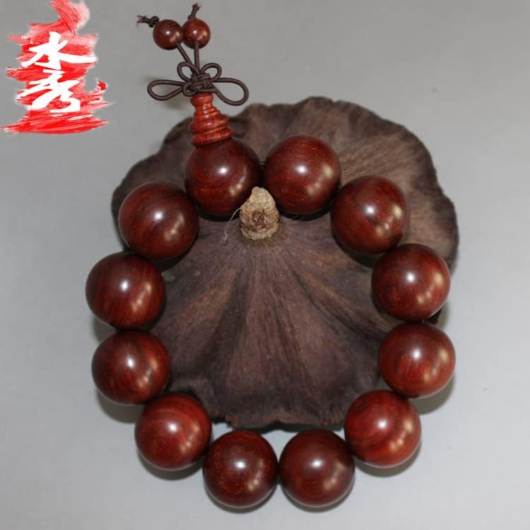 印度小叶紫檀 正圆小孔高油性老料 适合盘玩(18mm*13颗 男士款)