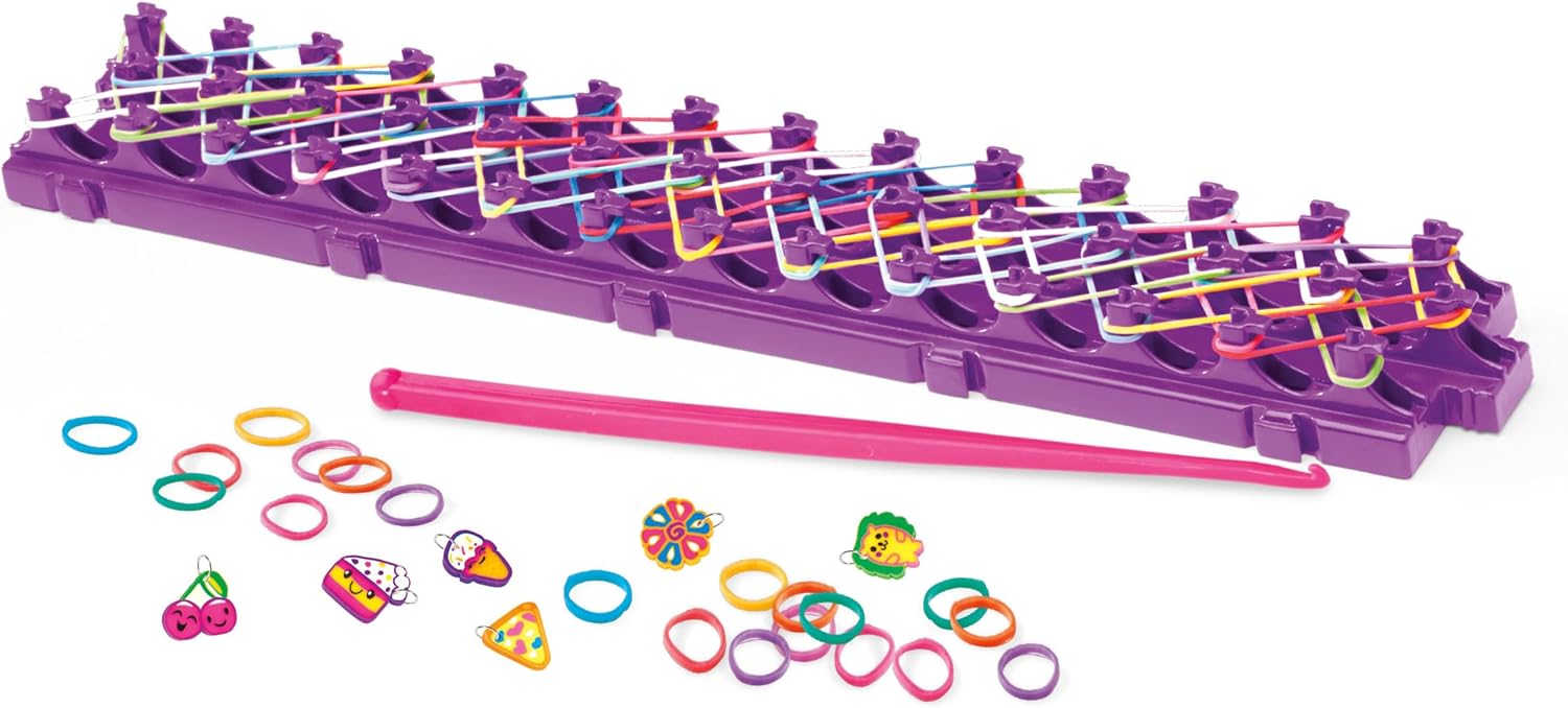 Lexibook, Studio Elastique CRLOOM7 Giant Loom Set All in One Blue Green Red Yellow Orange Pink Purple Black