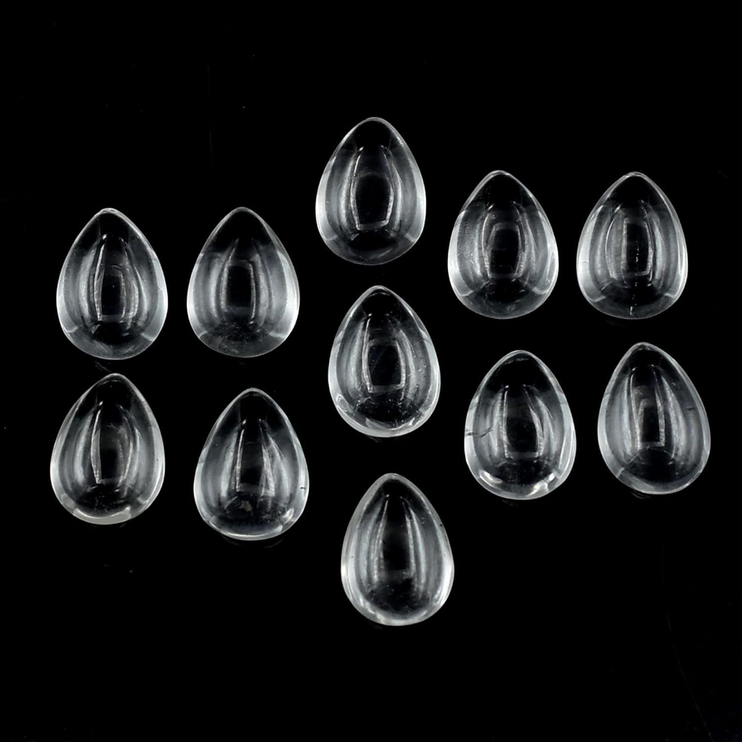 5 Pcs Natural Crystal Quartz Stone Beads for Jewelry Making Pear Briolette 10x14 mm Smooth Plain Polished Gemstone Pear Cut Price Per Set Supply