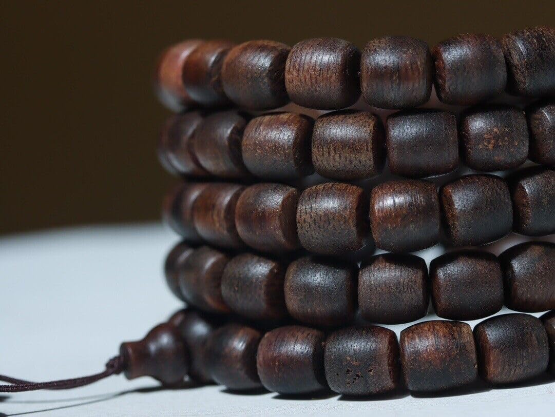 Agarwood 8mm×108pcs Fusen Red Earth Agarwood Skewers Buddha Beads Rosary Beads