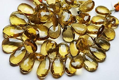 .5 Inch Strand,Superb-Honey Quartz Faceted Pear Shape Briolettes Shape 10-17mm Size Code-HIGH-53977