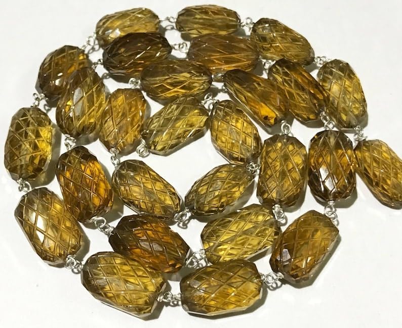 Natural Bear Quartz Nugget Faceted Beads 10X11-16MM 21 inch Long String Jewelry Making Gemstone Beads for Necklace Bracelet