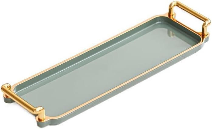 Tray Tray Household Rectangular Cosmetics Storage Tray Living Room Water Cup Storage Tray Hotel Apartment Storage Tray Serving Trays(B,Small)