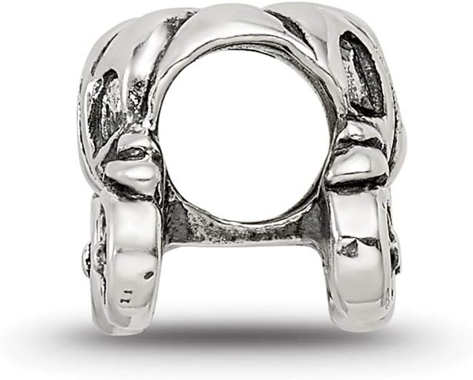 Solid 925 Sterling Silver Reflections Pumpkin Carriage Bead (10mm x 7.3mm)