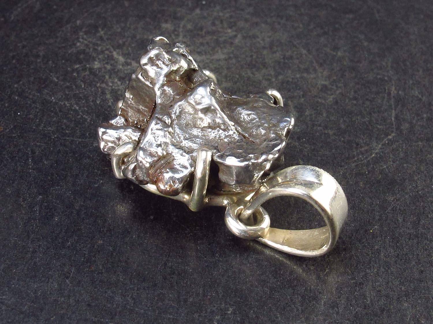 Campo Del Cielo Meteorite Silver Pendant From Argentina - 20.0 Grams - 1.5