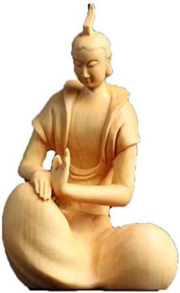 Mascot Wooden Crafts Wood Carving Art Wood Decoration Artwork 大叶黄杨悟道家居雕刻工艺品居家摆饰摆件装饰客厅(黄杨悟道)