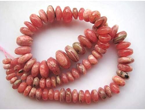 Rhocrosite Rondelles, Rondelle Beads, Rhocrosite Beads, 7mm to 11mm Beads, 8 Inch Strand Code-HIGH-50013