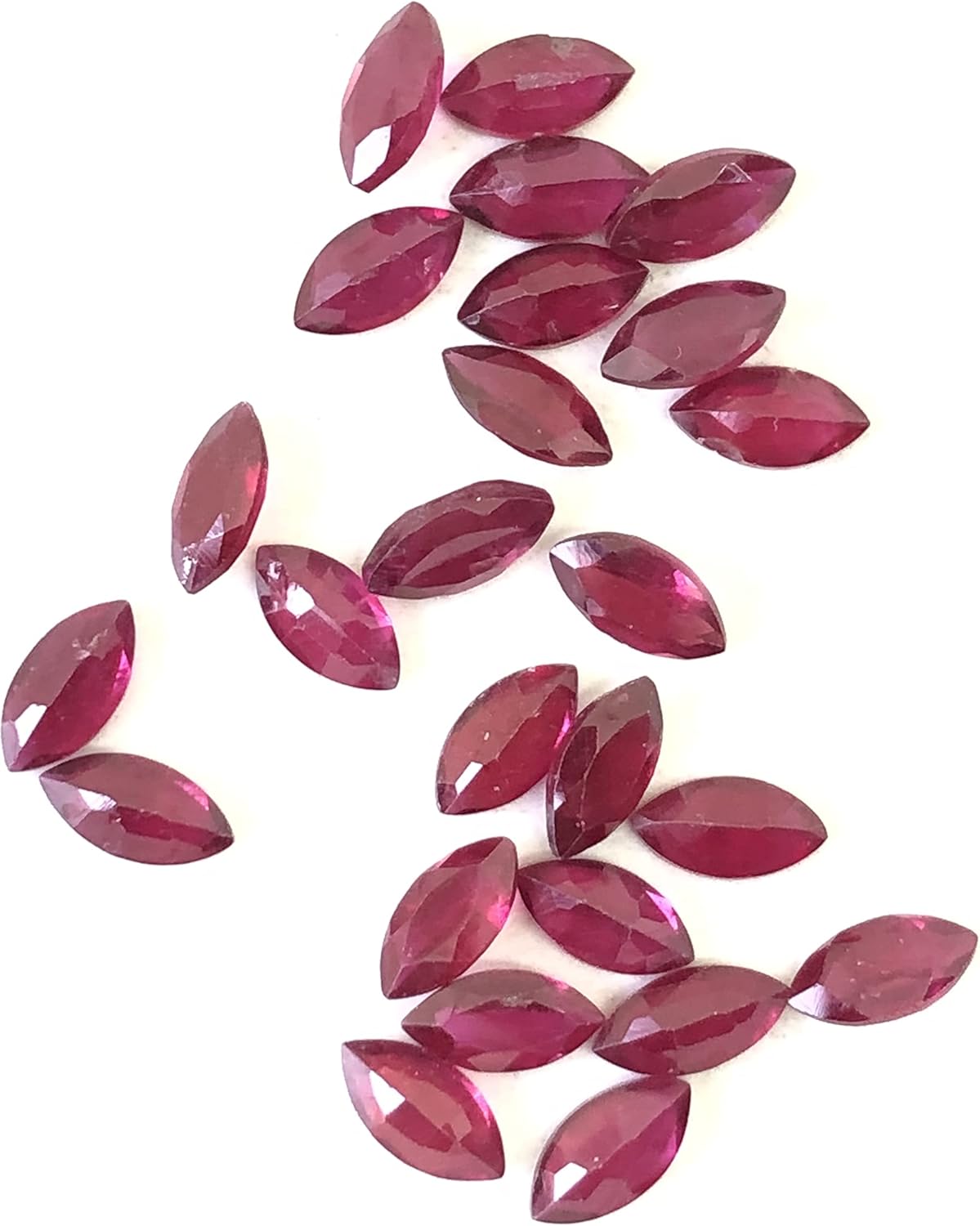 12.75 Ct Luster Ruby Marquise Shape Cut Faceted Size 7x3.50 mm Attractive 25 Pcs Wholesale Lot Unique Quality Loose Gemstone Best For Making Necklace, Pendant, Earring, Ring Jewelry- Matching Color Lot
