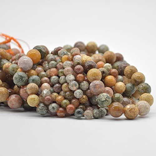 13 inch Strand of Natural gem Ocean Agate, 10mm Round Smooth Beads for DIY Jewelry Making. | Beads_05847