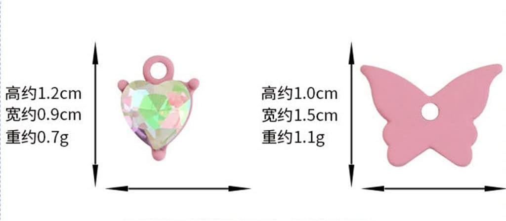 SIDUFHAOPKLL Zirconia Love Earrings Accessories Pendant Handmade DIY Jewelry Material Kit(D)