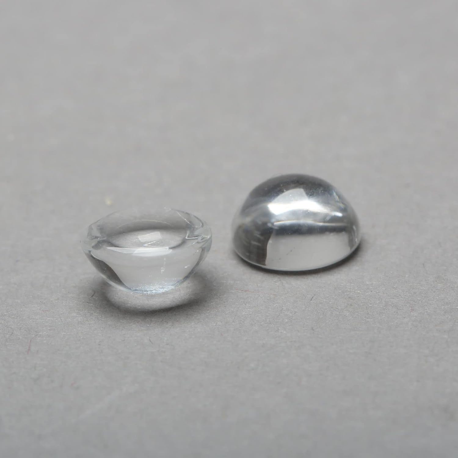 Dophee 20Pcs Clear Transparent Hemisphere Glass Cabochon Dome Flatback Crystal Magnify Base Cover,8mm