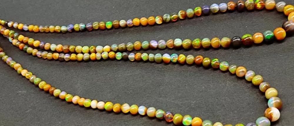 AAA + Fire Opal Ball Beads 3-4mm Smooth 8inch Strand, for Jewellery Making,Gift