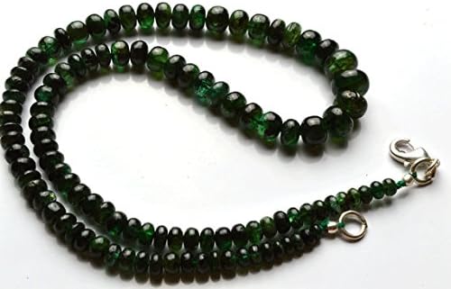 1 strand natural 15 inches stands agems natural emerald transparent smooth roundels beads necklace 3 to 9 mm size