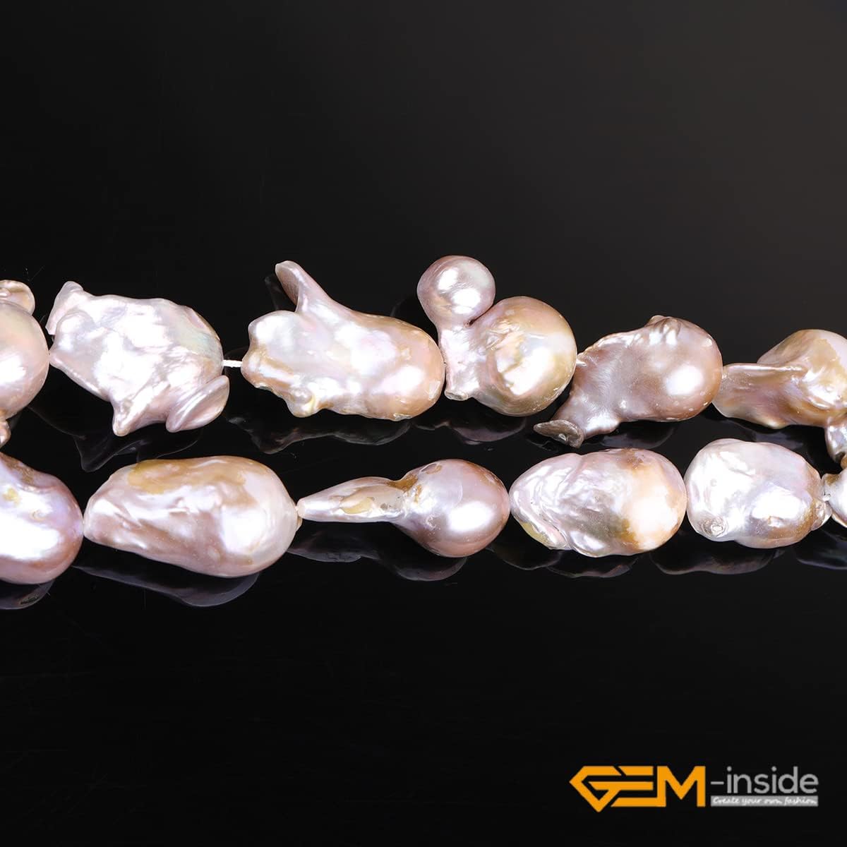 GEM-Inside Natural 14X22mm Big Larg Purple Pear Drop Nuclear Edison Pearls Stone Beads for Jewelry Making Loose Beads 15