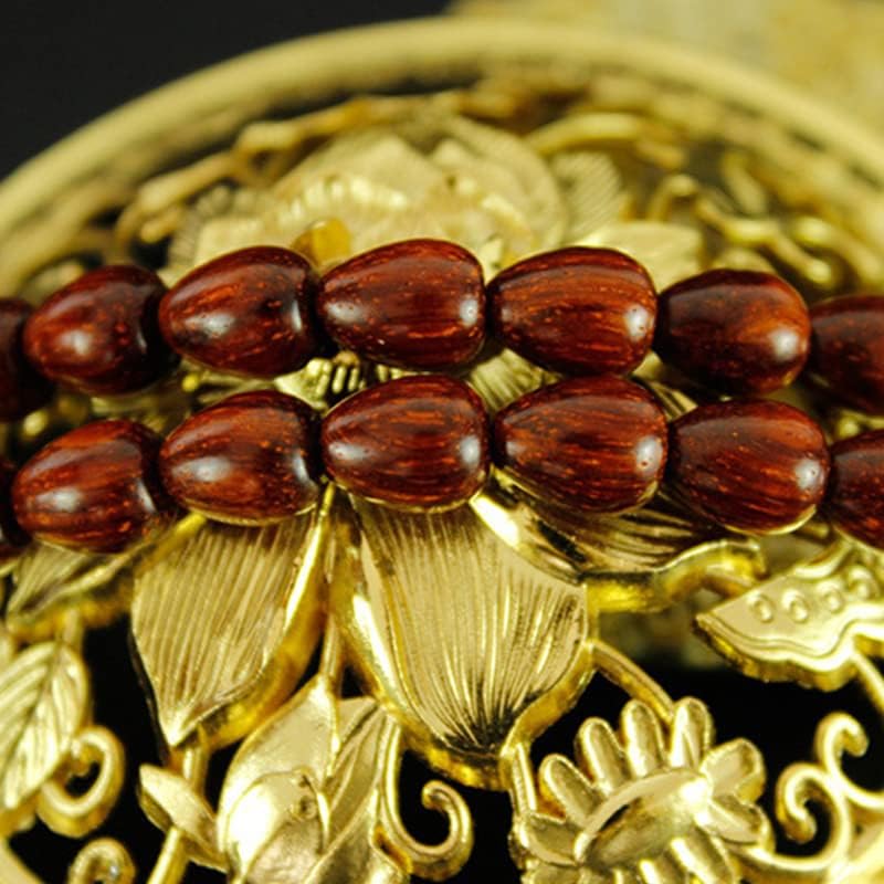 Mascot Wooden Crafts Wood Carving Art Wood Decoration Artwork 小叶紫檀水滴佛珠手串手链 男女7*9 108mm(小叶紫檀水滴佛珠手链)