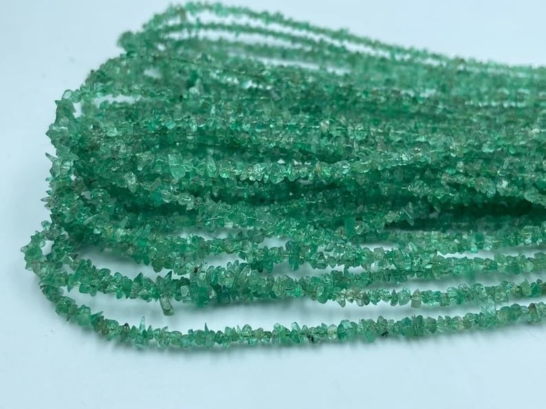 AAA+ Natural Zambian Emerald Rough Uncut Beads 3-3.5 mm Emerald Chips Beads Emerald Rough Beads Green Emerald Raw Beads Emerald Beads