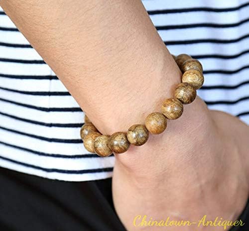 GLW Malinao 12 mm Natural Wild Agarwood Aloewood Mala Meditation Prayer beads #3064