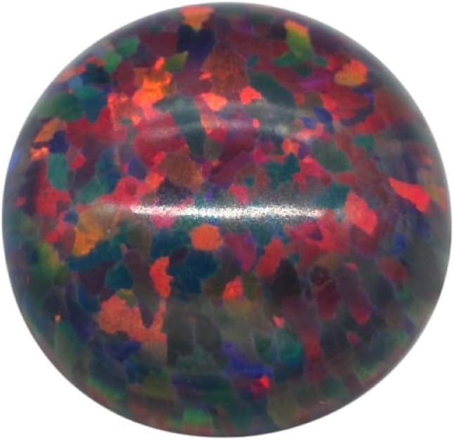10Pcs Multicolor Opal Loose Beads - Synthetic Flat Base Cabochon Gemstones for Jewelry Making - (Color: 16-C/Size: 10.0mm 10Pcs)