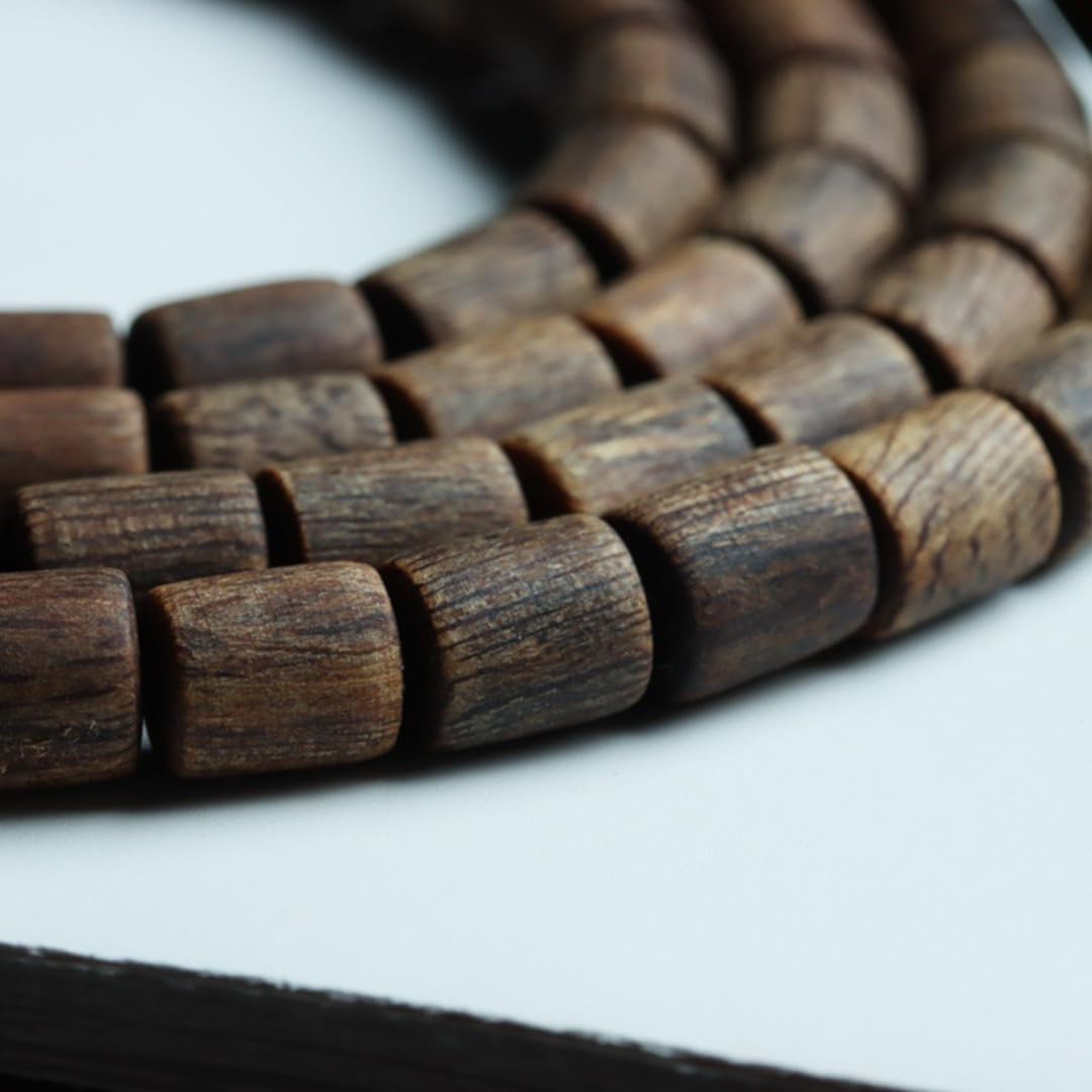 Vietnam Nha Trang Red Clay White Aquilaria Agallocha Agarwood Bracelet Beads 7 * 9mm 108 Pieces Honey-Scented Cool Sweet Sinking Grade