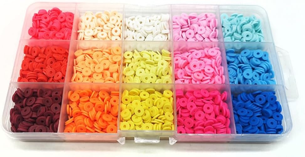 6mm Soft Pottery Slice DIY Beaded Disc Colorful Bohemian Jewelry Hand Necklace Spacer