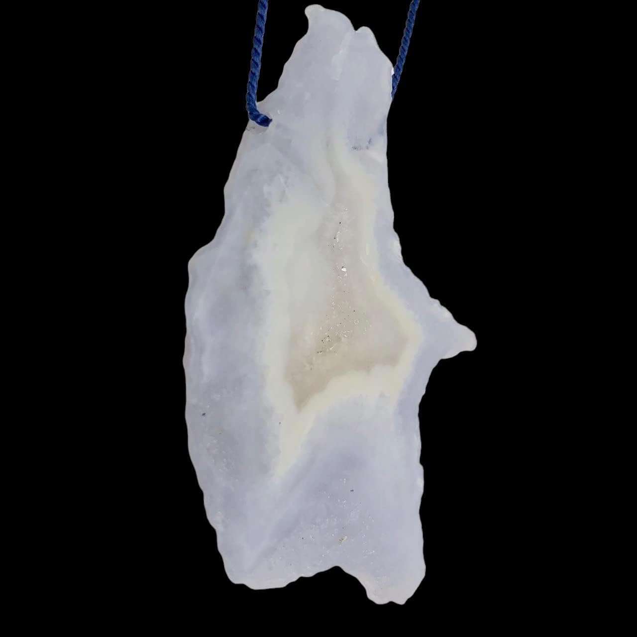 90cts Blue Chalcedony Pendant Bead Druzy Dream 9852L for Jewelry Making