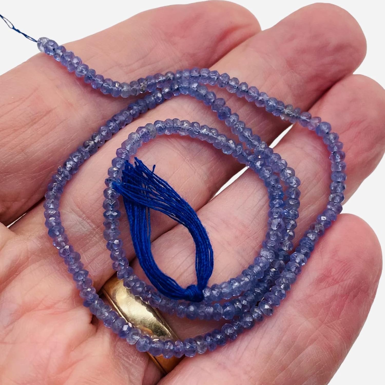 Tanzanite Faceted from 3x1.25mm to 2.5x1mm Roundel Bead 15 inch Strand 109713 for Jewelry Making