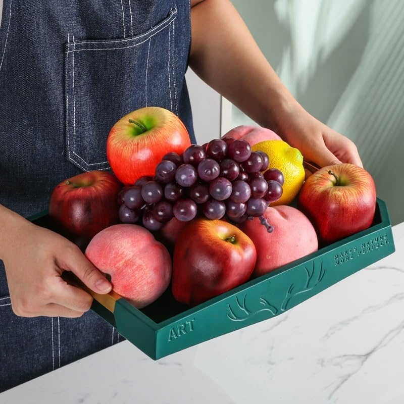 Tray Decor Home Reception Tray Fruit Plate, Home Bedroom Modern Simple Coffee Table Snack Decoration Tray Food Tray(B)