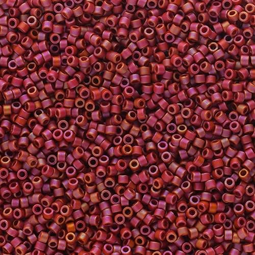 Miyuki Delica 11/0 - Frosted Glazed Rainbow Pink Fuchsia Matte AB DB2306-250gms Bag of Japanese Glass Beads Bulk Bag of Japanese Glass Beads