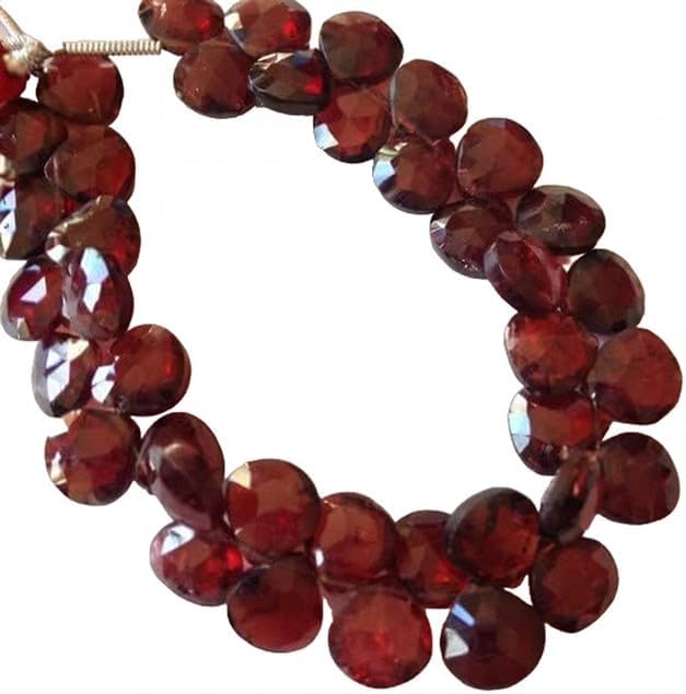 Garnet Faceted briolettes. 7.25x7.25mm - 7.5x7.5mm lot of 25 Strands CHIK-STRD-98187