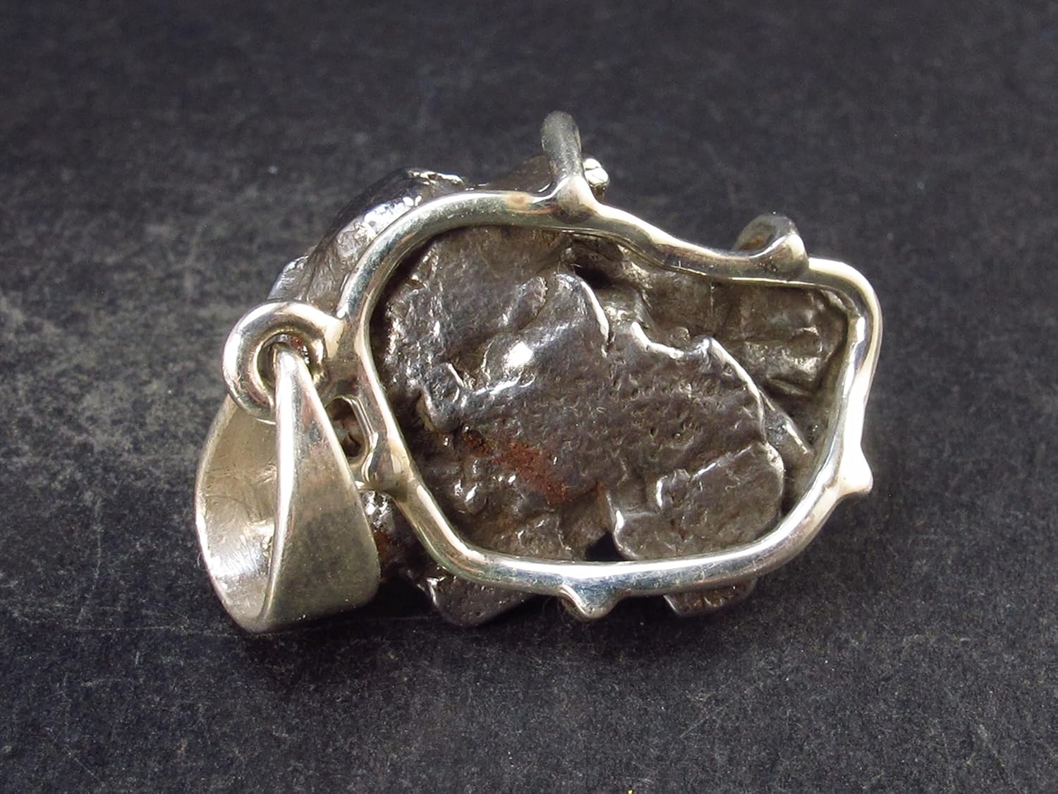 Campo Del Cielo Meteorite Silver Pendant From Argentina - 20.0 Grams - 1.5