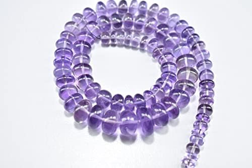 13 inch Strand of Natural gem Amethyst, 3-6mm Rondelle Smooth Beads for DIY Jewelry Making. | Beads_01678