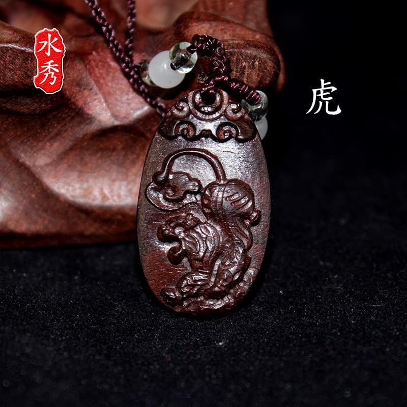 印度小叶紫檀雕刻项链生肖挂坠十二生肖吊坠本命年(12生肖一套)