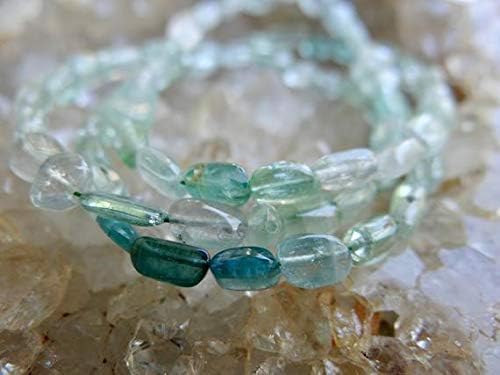 perfectly pastel shaded afghan green & blue tourmaline | irregular ovals plain nuggets | 3x4-4x8mm | sold in sets of 7 oval nuggets