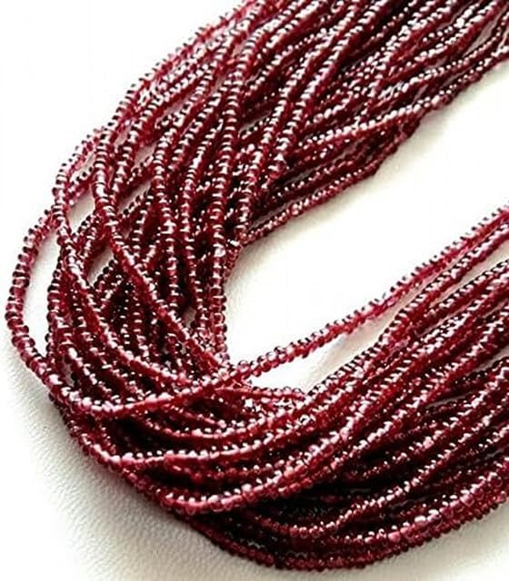Natural Garnet Smooth Beads, rondelle Beads, 2 mm - 2.5 mm 14