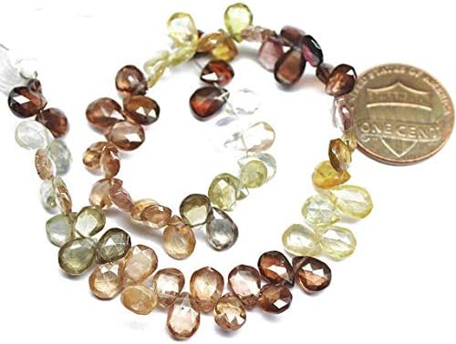 1 Strand fire opalite Heart Drop Faceted 10 piecesstrand Gemstone Beads, Jewelry Supplies for Jewelry Making, Bulk Beads, for Meditation Jewellery for Reiki Healing Mystic Gemstone Size 9mm