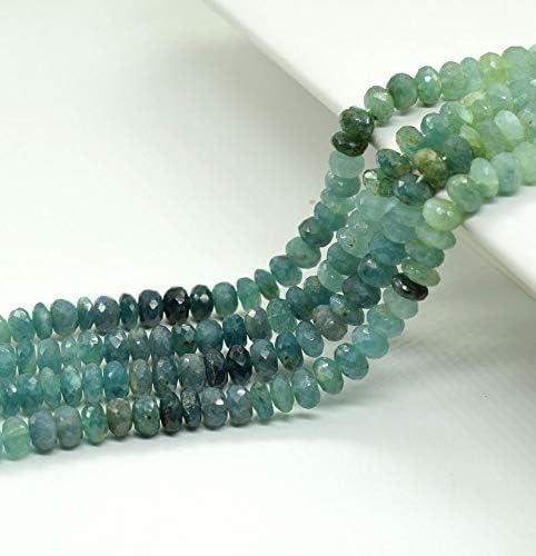 FG | Rare Natural Grandidierite Faceted Rondelle Shape Beads 7-7.5 mm 15