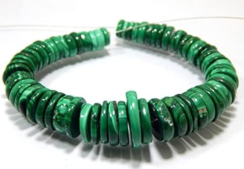 Malachite Smooth Tyre Beads Wheel Shape 6x14.5.mm 7