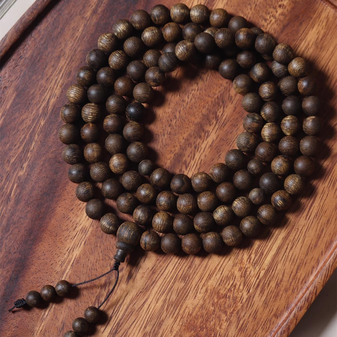 Vietnam Nha Trang Agarwood White Aquilaria Old Wood 8mm*108 Beads Prayer Beads Sinking Grade