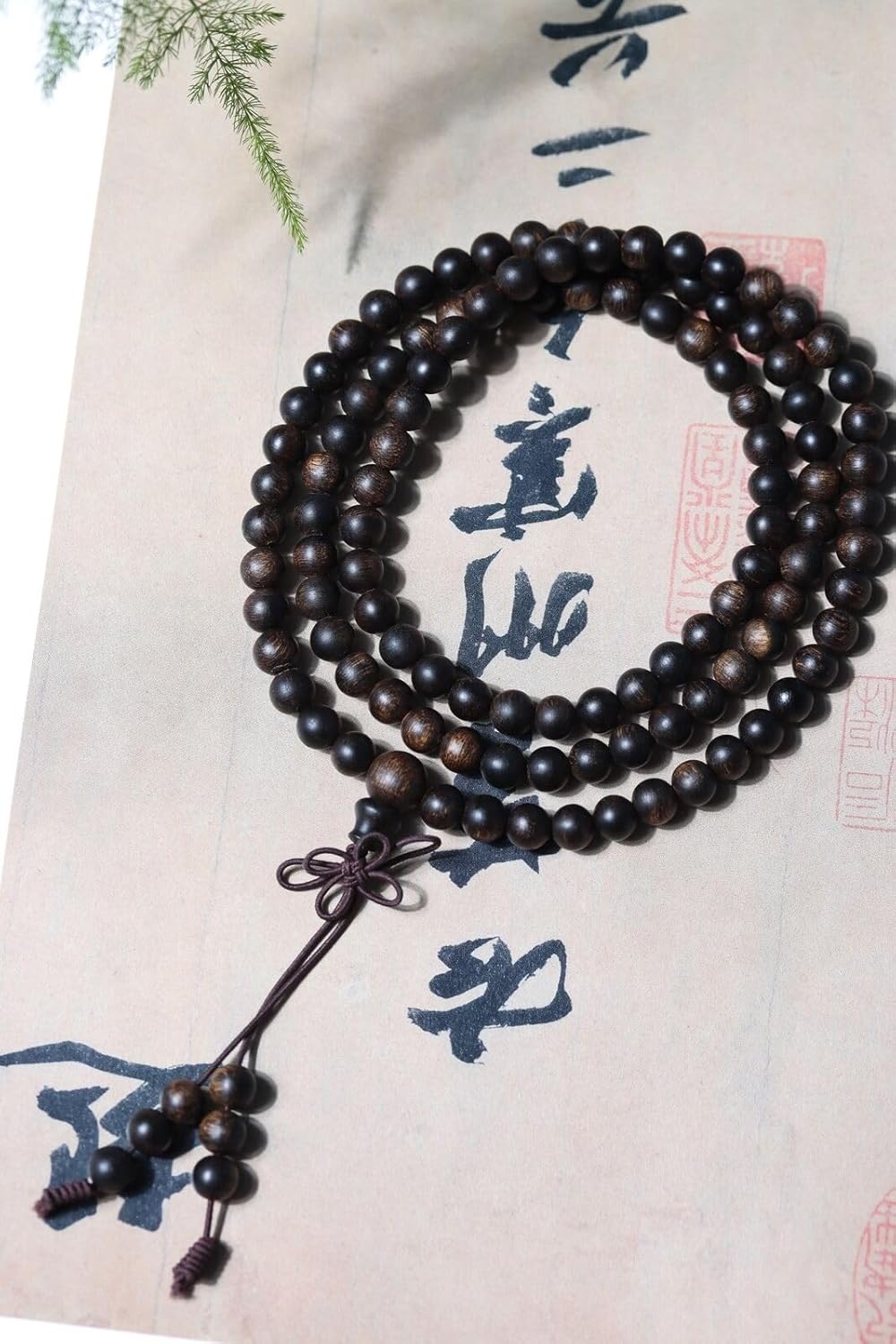 Agarwood 6mm*108pcs Darakan Agarwood old material bracelet submerged grade Buddha beads