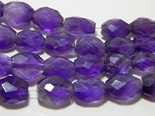 Amethyst Faceted Beads Oval Shape 9x12.mm 9.5