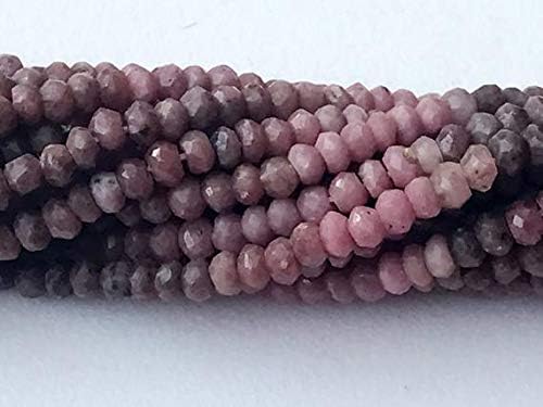 1 Strand Natural Rhochrosite Beads, Shaded Rhochrosite Rondelles, Tiny Beads, Natural Rhochrosite Necklace, 3.5mm 13 Inch Long Long Code-HIGH-17884