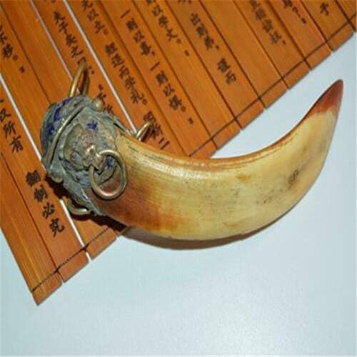 Davitu Beads - Lion a package boar tooth enamel antique town house to ward off bad luck