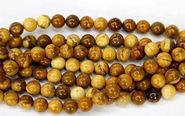 Natural Yellow Ivory Jasper Jade Round Loose Beads 10mm 15'' lot of 25 Strands CHIK-STRD-99255