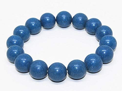 Blue Coral Handmade Bracelet Round Ball Smooth 7.5'' Long Strand Gemstone Beads, Jewelry Supplies for Jewelry Making, Bulk Beads, Meditation Jewellery for Healing Mystic Gemstone 10mm CHIK-BRACE-71086
