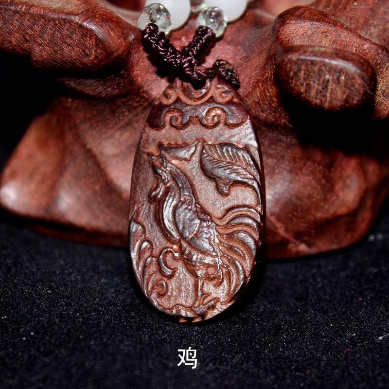 Mascot Wooden Crafts Wood Carving Art Wood Decoration Artwork 印度小叶紫檀十二生肖挂坠 本命年项链吊坠 男女款(12生肖一套)