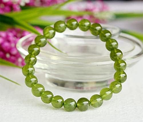 BEADS GEMSTONE 1 Strands Natural Olive Green Icrase Stretch Finish Bracelet Round Beads 8mm 04028 Code-HIGH-23287